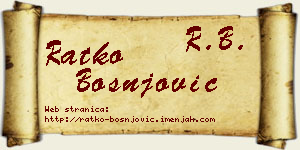 Ratko Bošnjović vizit kartica
